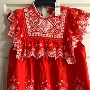 Anthropologie briar embroidered blouse